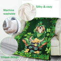 Ohaprints-Fleece-Sherpa-Blanket-Shih-Tzu-Shitzu-Pot-Gold-Soft-Throw-Blanket-867-Fleece Blanket