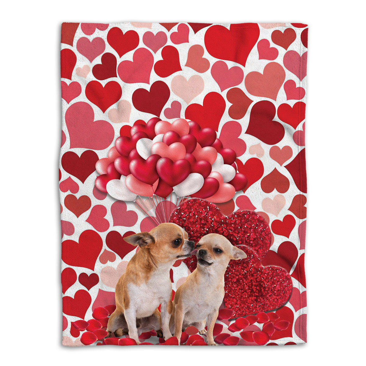 Ohaprints-Fleece-Sherpa-Blanket-Chihuahua-Dog-Lover-Love-Heart-5-Soft-Throw-Blanket-808-Fleece Blanket