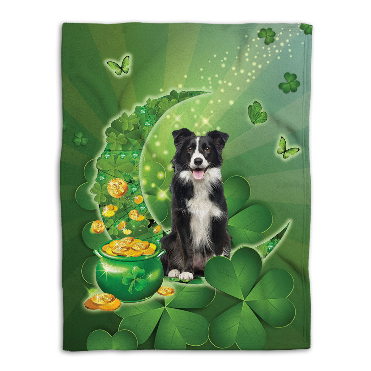 Ohaprints-Fleece-Sherpa-Blanket-Border-Collie-Dog-Lover-Moon-Soft-Throw-Blanket-482-Fleece Blanket