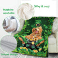 Ohaprints-Fleece-Sherpa-Blanket-Poodle-Pot-Gold-Dog-Soft-Throw-Blanket-865-Fleece Blanket