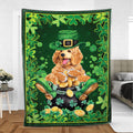 Ohaprints-Fleece-Sherpa-Blanket-Poodle-Pot-Gold-Dog-Soft-Throw-Blanket-865-Sherpa Blanket