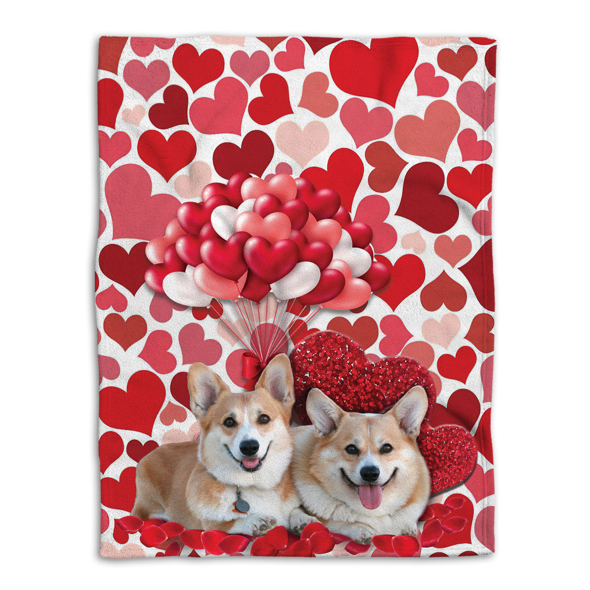 Ohaprints-Fleece-Sherpa-Blanket-Corgi-Cute-Dog-Lover-Love-Heart-Soft-Throw-Blanket-703-Fleece Blanket