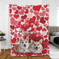 Ohaprints-Fleece-Sherpa-Blanket-Corgi-Cute-Dog-Lover-Love-Heart-Soft-Throw-Blanket-703-Sherpa Blanket