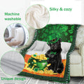 Ohaprints-Fleece-Sherpa-Blanket-Black-Pug-Dog-Lover-Pot-Gold-Soft-Throw-Blanket-604-Fleece Blanket