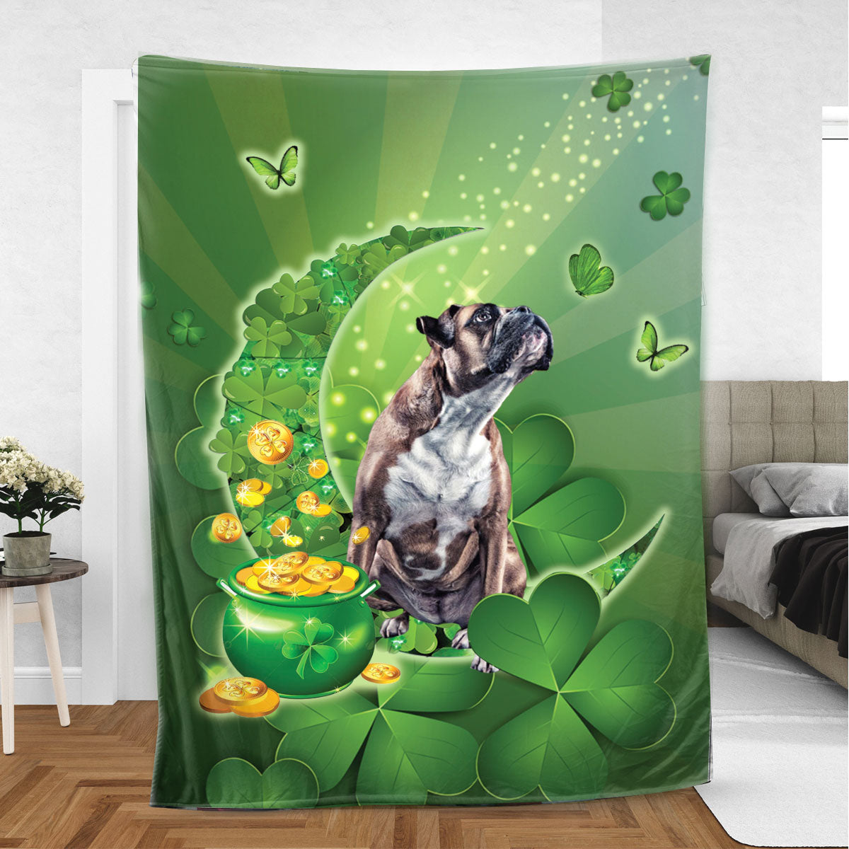 Ohaprints-Fleece-Sherpa-Blanket-Boxer-Dog-Lover-Moon-Soft-Throw-Blanket-535-Sherpa Blanket