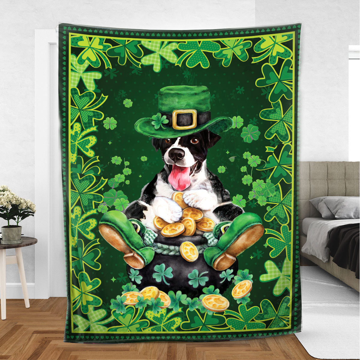 Ohaprints-Fleece-Sherpa-Blanket-Staffordshire-Bull-Terrier-3-Soft-Throw-Blanket-864-Sherpa Blanket