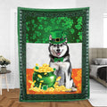 Ohaprints-Fleece-Sherpa-Blanket-Siberian-Husky-Dog-Soft-Throw-Blanket-838-Sherpa Blanket