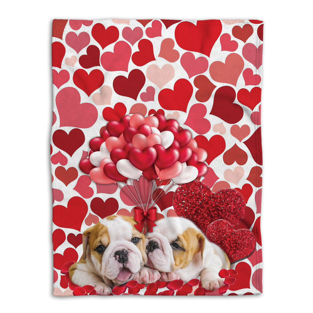 Ohaprints-Fleece-Sherpa-Blanket-English-Bull-Bulldog-Dog-Lover-Love-Heart-Soft-Throw-Blanket-806-Fleece Blanket