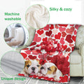 Ohaprints-Fleece-Sherpa-Blanket-English-Bull-Bulldog-Dog-Lover-Love-Heart-Soft-Throw-Blanket-806-Fleece Blanket