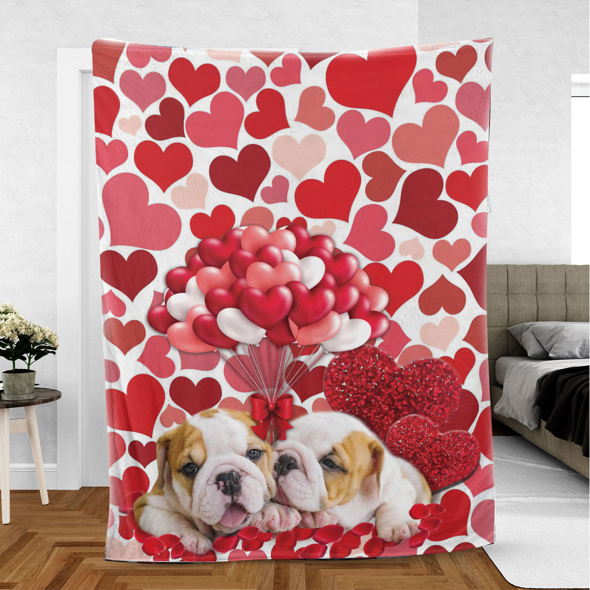 English Bulldog Dog Lover deals Fleece Blanket