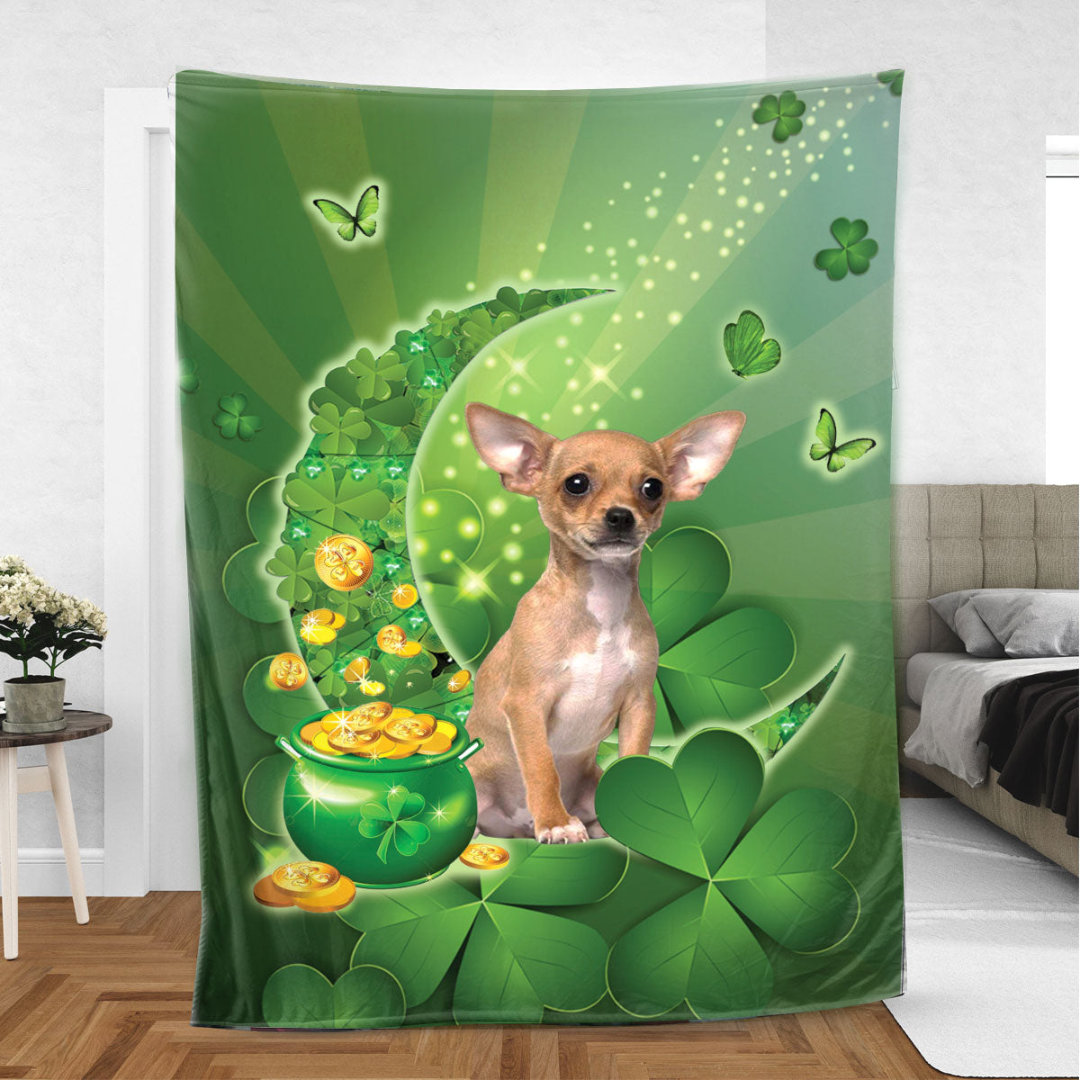 Ohaprints-Fleece-Sherpa-Blanket-Chihuahua-Dog-Lover-Moon-Soft-Throw-Blanket-858-Sherpa Blanket