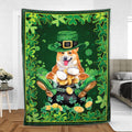 Ohaprints-Fleece-Sherpa-Blanket-Corgi-Pot-Gold-Soft-Throw-Blanket-863-Sherpa Blanket