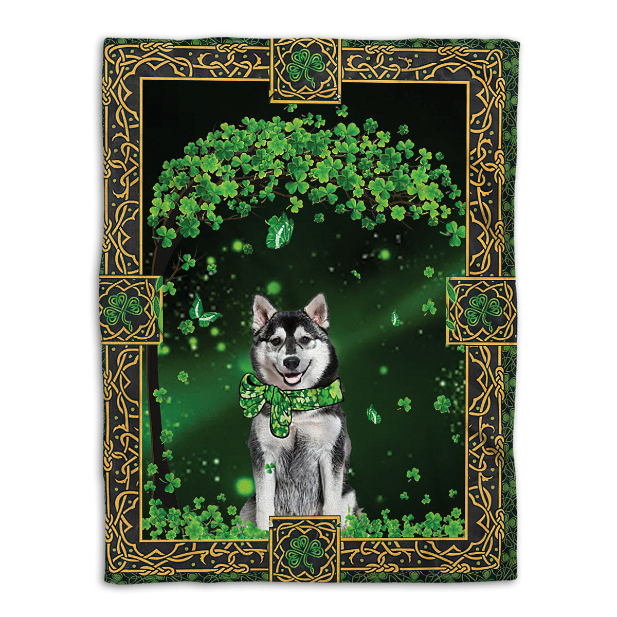 Ohaprints-Fleece-Sherpa-Blanket-Siberian-Husky-Dog-Lover-Dog-Soft-Throw-Blanket-887-Fleece Blanket