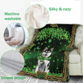 Ohaprints-Fleece-Sherpa-Blanket-Siberian-Husky-Dog-Lover-Dog-Soft-Throw-Blanket-887-Fleece Blanket