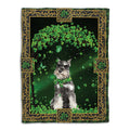 Ohaprints-Fleece-Sherpa-Blanket-Miniature-Schnauzer-Dog-1-Soft-Throw-Blanket-458-Fleece Blanket