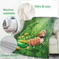 Ohaprints-Fleece-Sherpa-Blanket-Corgi-Dog-Moon-Lucky-Charms-Soft-Throw-Blanket-857-Fleece Blanket