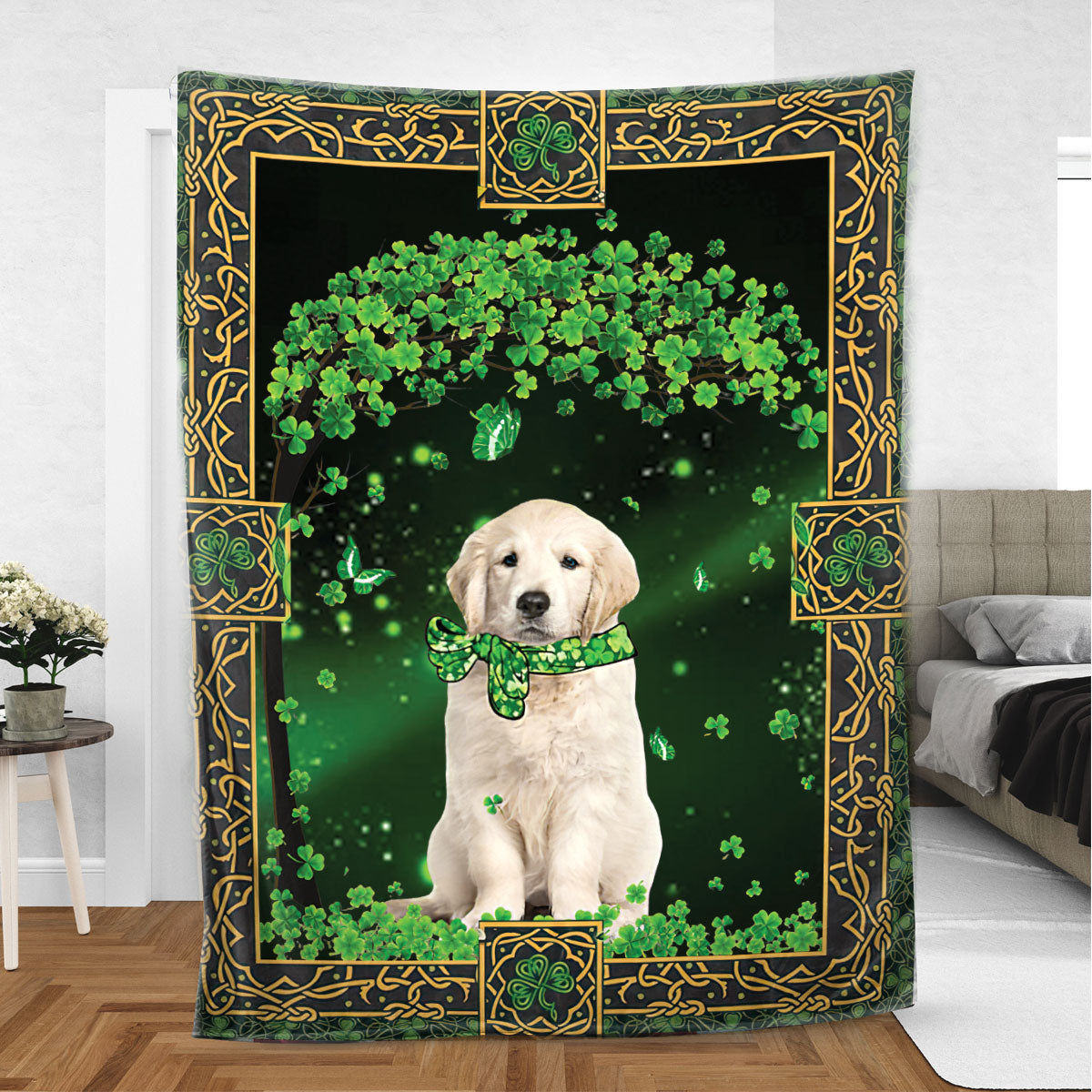 Ohaprints-Fleece-Sherpa-Blanket-Golden-Retriever-1-Soft-Throw-Blanket-886-Sherpa Blanket