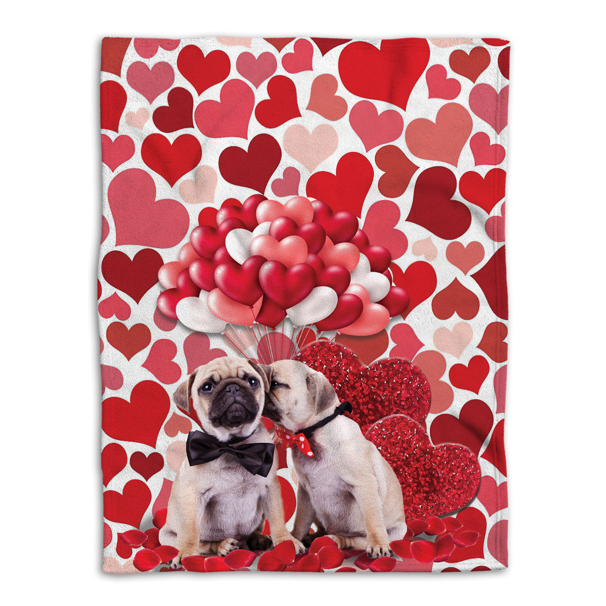 Ohaprints-Fleece-Sherpa-Blanket-Pug-Dog-Lover-Love-Heart-Soft-Throw-Blanket-450-Fleece Blanket