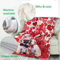 Ohaprints-Fleece-Sherpa-Blanket-Pug-Dog-Lover-Love-Heart-Soft-Throw-Blanket-450-Fleece Blanket