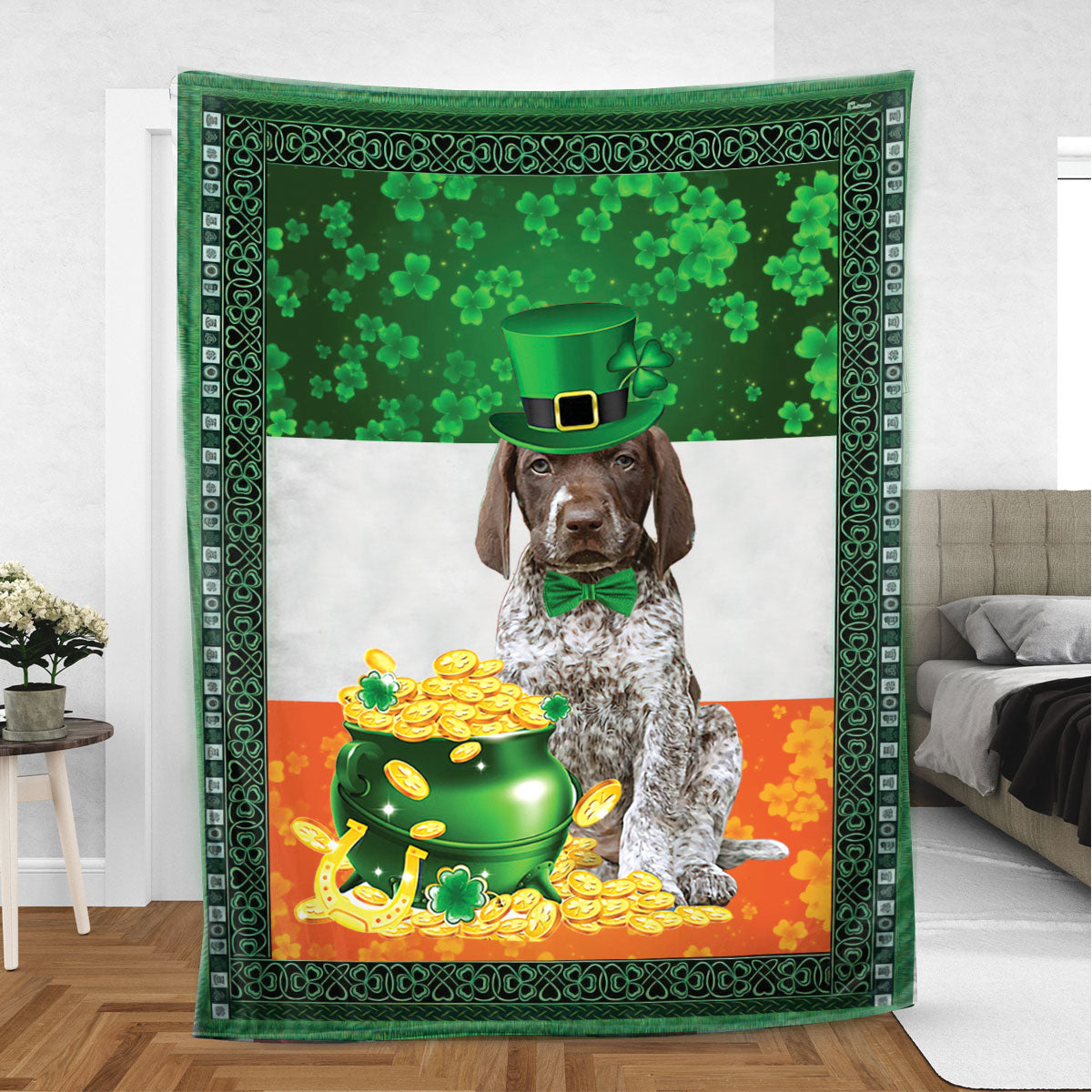 Ohaprints-Fleece-Sherpa-Blanket-German-Shorthaired-Pointer-Soft-Throw-Blanket-469-Sherpa Blanket