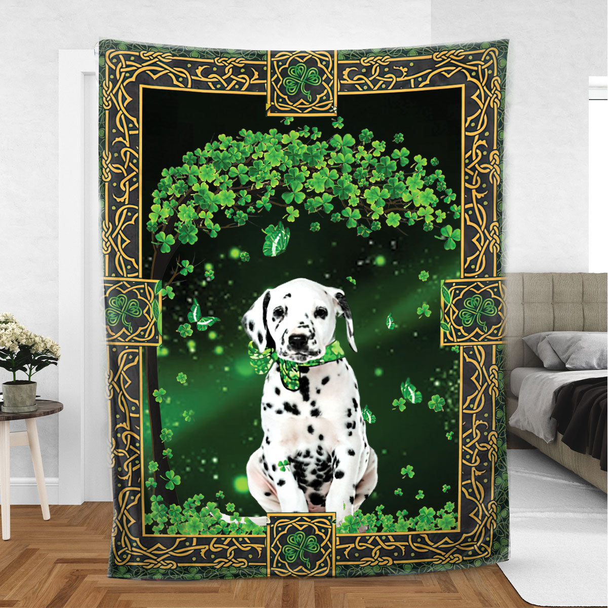 Ohaprints-Fleece-Sherpa-Blanket-Dalmatian-Dog-Lover-Soft-Throw-Blanket-884-Sherpa Blanket