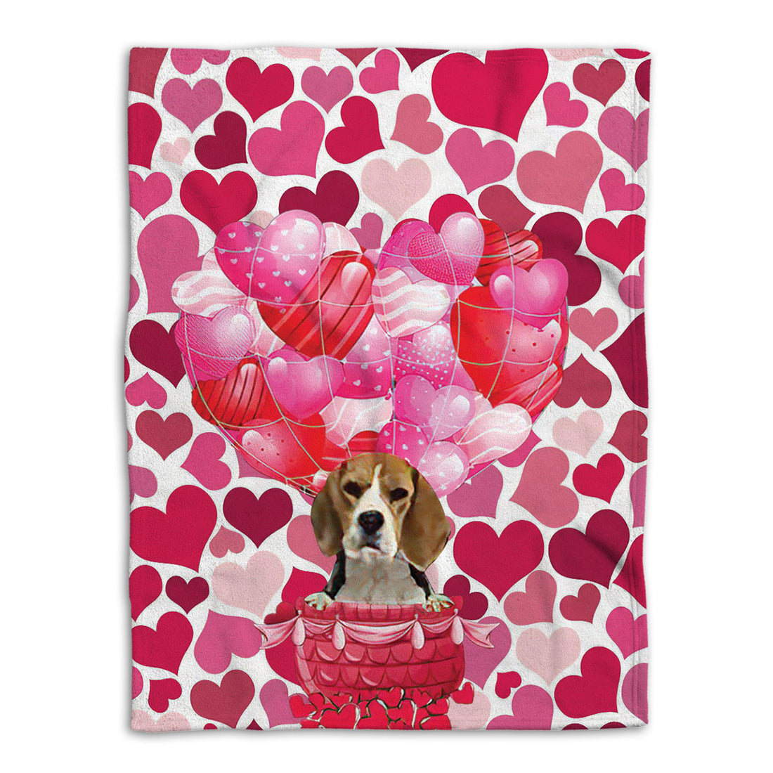 Ohaprints-Fleece-Sherpa-Blanket-Beagle-Dog-Lover-Love-Heart-3-Soft-Throw-Blanket-802-Fleece Blanket