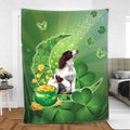 Ohaprints-Fleece-Sherpa-Blanket-English-Springer-Spaniel-Moon-Soft-Throw-Blanket-393-Sherpa Blanket