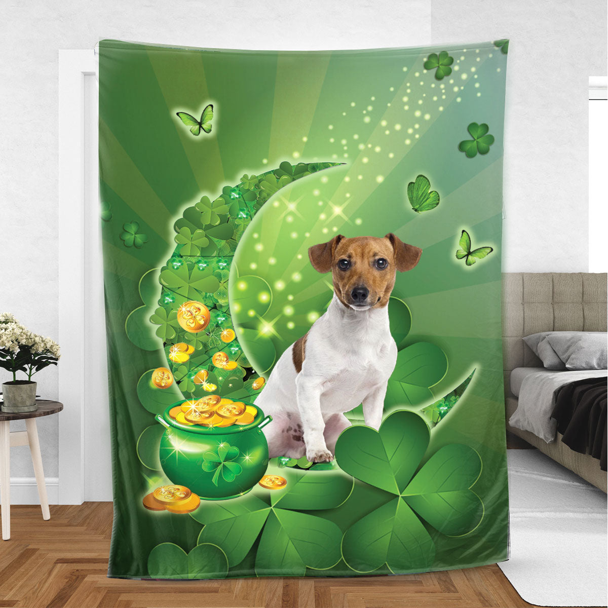 Ohaprints-Fleece-Sherpa-Blanket-Jack-Russell-Terrier-Dog-Soft-Throw-Blanket-851-Sherpa Blanket