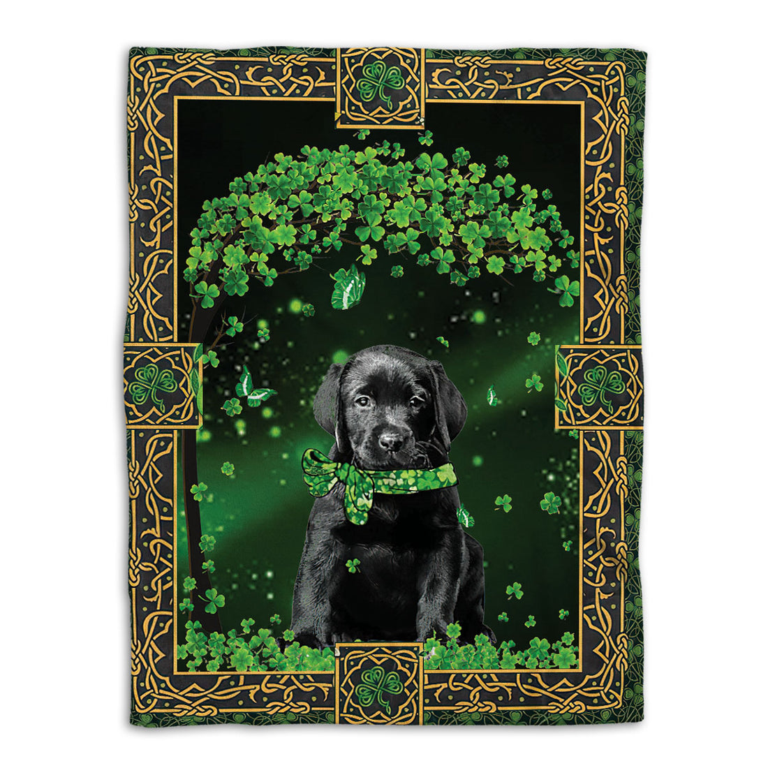 Ohaprints-Fleece-Sherpa-Blanket-Black-Labrador-Retriever-Dog-Soft-Throw-Blanket-881-Fleece Blanket