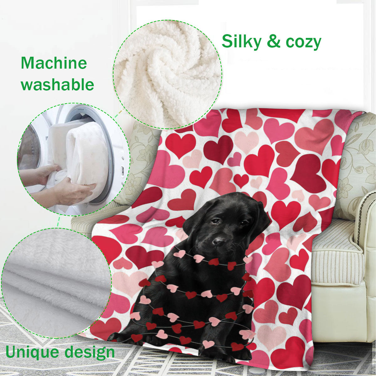 Ohaprints-Fleece-Sherpa-Blanket-Black-Labrador-Retriever-Lab-Dog-Lover-Heart-6-Soft-Throw-Blanket-798-Fleece Blanket