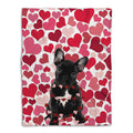 Ohaprints-Fleece-Sherpa-Blanket-Frenchie-French-Bulldog-Dog-Lover-Love-Heart-Soft-Throw-Blanket-454-Fleece Blanket