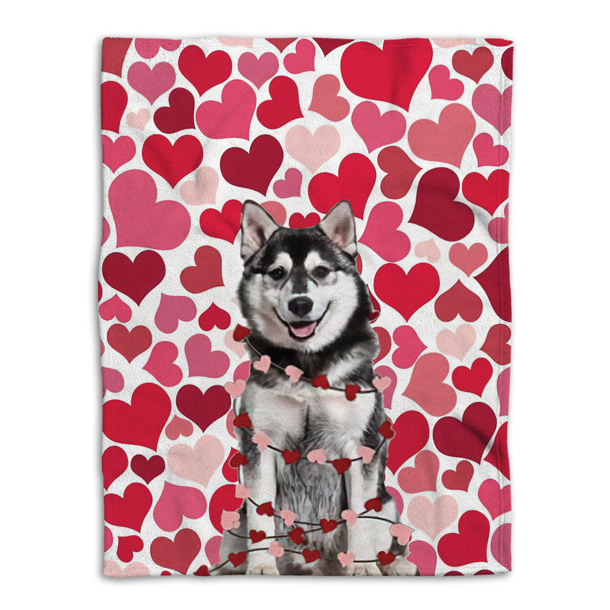 Ohaprints-Fleece-Sherpa-Blanket-Siberian-Husky-Dog-Lover-Love-Heart-5-Soft-Throw-Blanket-797-Fleece Blanket