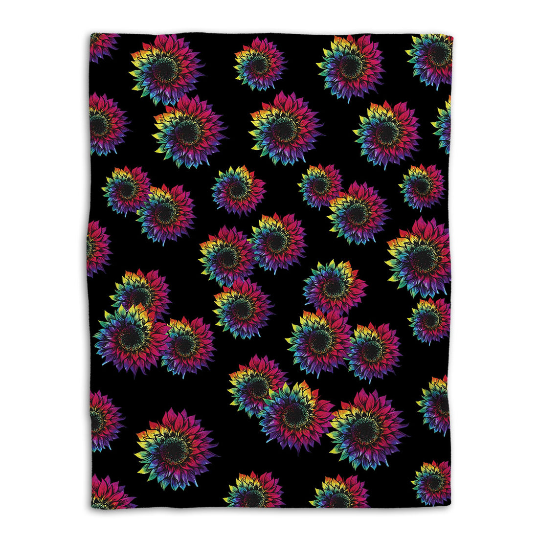 Ohaprints-Fleece-Sherpa-Blanket-Sunflower-Tie-Dye-Coloful-Soft-Throw-Blanket-515-Fleece Blanket