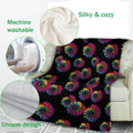 Ohaprints-Fleece-Sherpa-Blanket-Sunflower-Tie-Dye-Coloful-Soft-Throw-Blanket-515-Fleece Blanket