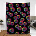 Ohaprints-Fleece-Sherpa-Blanket-Sunflower-Tie-Dye-Coloful-Soft-Throw-Blanket-515-Sherpa Blanket