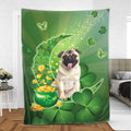 Ohaprints-Fleece-Sherpa-Blanket-Pug-Dog-Lover-Moon-Soft-Throw-Blanket-847-Sherpa Blanket