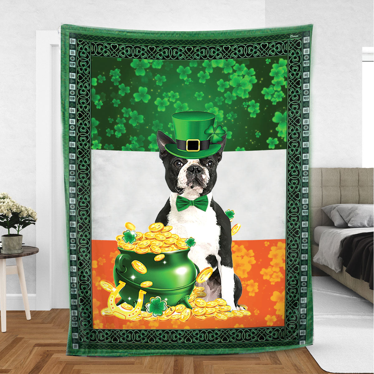 Ohaprints-Fleece-Sherpa-Blanket-Boston-Terrier-Dog-Lover-Soft-Throw-Blanket-824-Sherpa Blanket