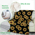 Ohaprints-Fleece-Sherpa-Blanket-Sunflower-Hippie-Peace-Sign-Lover-Gift-Soft-Throw-Blanket-877-Fleece Blanket