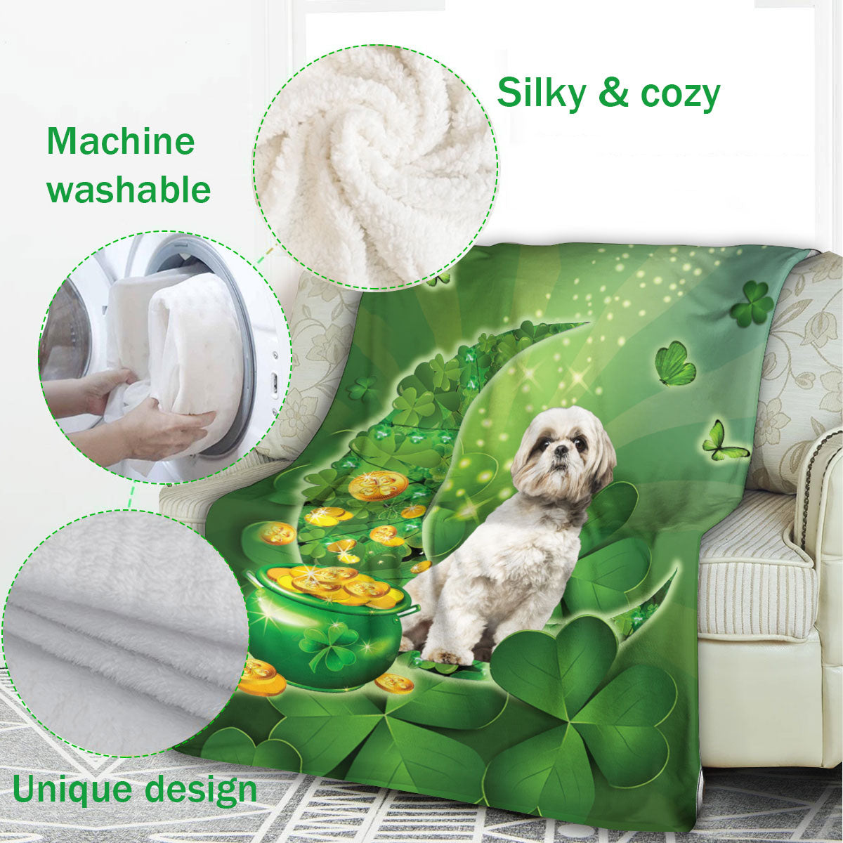 Ohaprints-Fleece-Sherpa-Blanket-Shih-Tzu-Shitzu-Dog-Lover-1-Soft-Throw-Blanket-461-Fleece Blanket