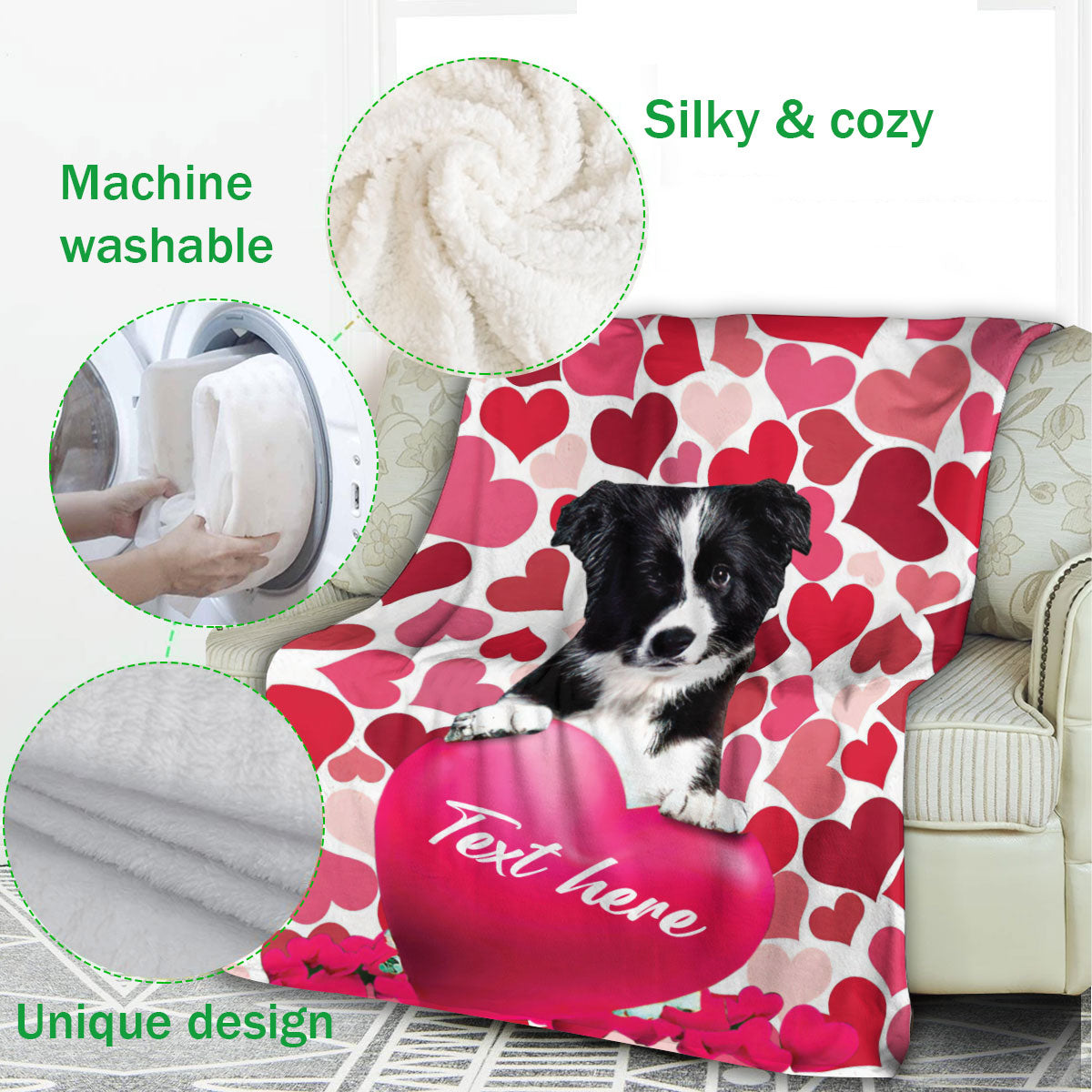 Ohaprints-Fleece-Sherpa-Blanket-Border-Collie-Dog-Lover-Custom-Personalized-Name-Soft-Throw-Blanket-791-Fleece Blanket