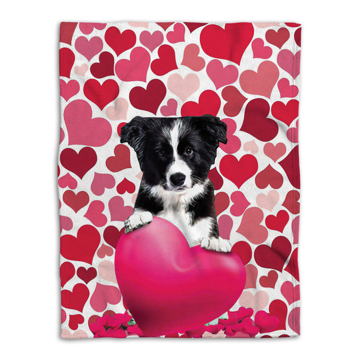 Ohaprints-Fleece-Sherpa-Blanket-Border-Collie-Dog-Lover-Love-Heart-Soft-Throw-Blanket-788-Fleece Blanket