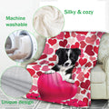 Ohaprints-Fleece-Sherpa-Blanket-Border-Collie-Dog-Lover-Love-Heart-Soft-Throw-Blanket-788-Fleece Blanket