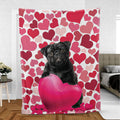 Ohaprints-Fleece-Sherpa-Blanket-Black-Pug-Dog-Lover-Love-Heart-4-Soft-Throw-Blanket-786-Sherpa Blanket