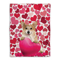 Ohaprints-Fleece-Sherpa-Blanket-Corgi-Cute-Dog-Lover-Love-Heart-5-Soft-Throw-Blanket-785-Fleece Blanket