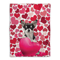 Ohaprints-Fleece-Sherpa-Blanket-Chihuahua-Dog-Lover-Love-Heart-4-Soft-Throw-Blanket-784-Fleece Blanket