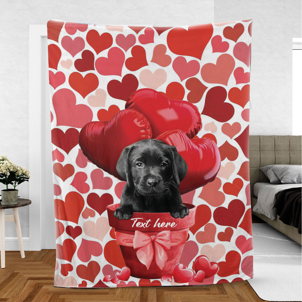 Ohaprints-Fleece-Sherpa-Blanket-Black-Labrador-Retriever-Lab-Lover-Custom-Personalized-Name-Soft-Throw-Blanket-783-Sherpa Blanket