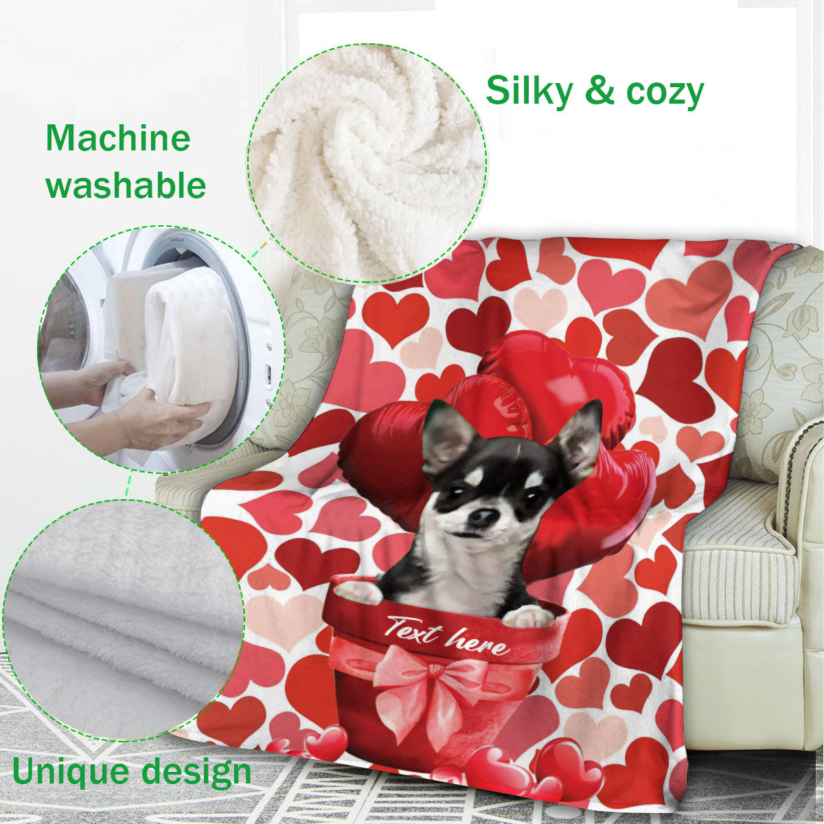 Ohaprints-Fleece-Sherpa-Blanket-Chihuahua-Dog-Lover-Custom-Personalized-Name-Soft-Throw-Blanket-782-Fleece Blanket