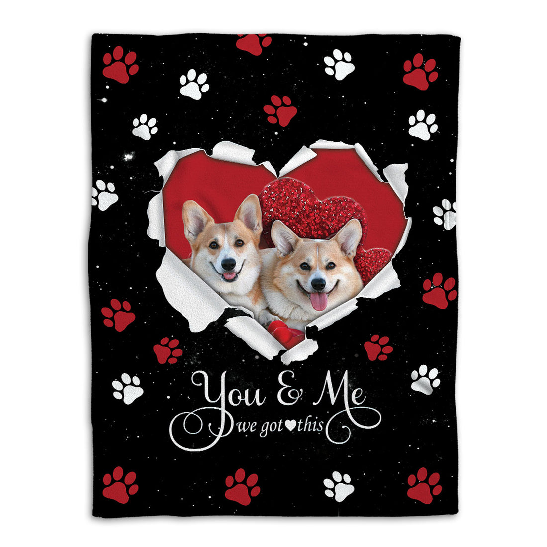 Ohaprints-Fleece-Sherpa-Blanket-Corgi-Cute-Dog-Lover-Love-Heart-1-Soft-Throw-Blanket-552-Fleece Blanket