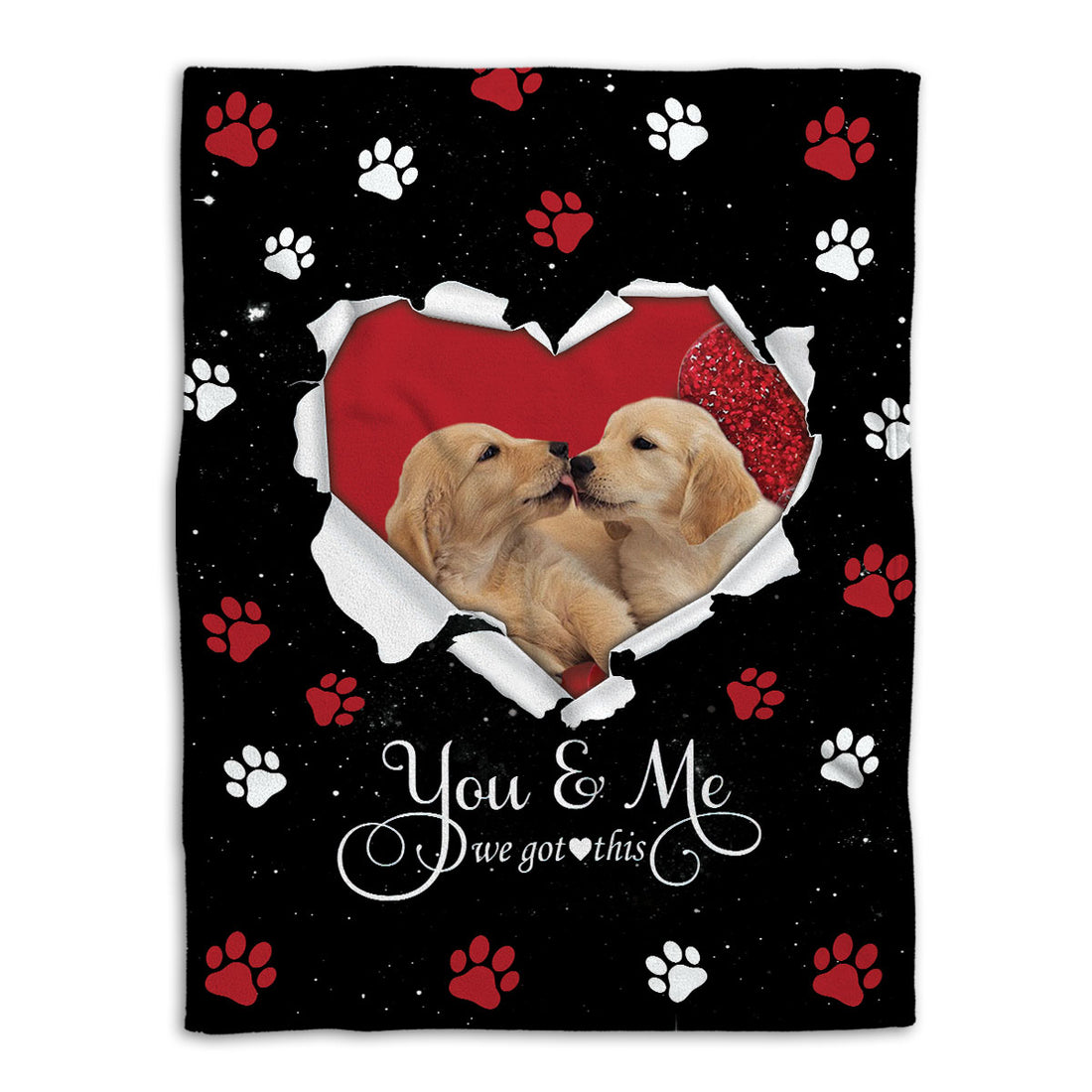 Ohaprints-Fleece-Sherpa-Blanket-Golden-Retriever-Labrador-Retriever-Lover-Black-Soft-Throw-Blanket-770-Fleece Blanket