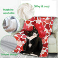 Ohaprints-Fleece-Sherpa-Blanket-Tuxedo-Black-And-White-Cat-Lover-Love-Heart-Soft-Throw-Blanket-402-Fleece Blanket